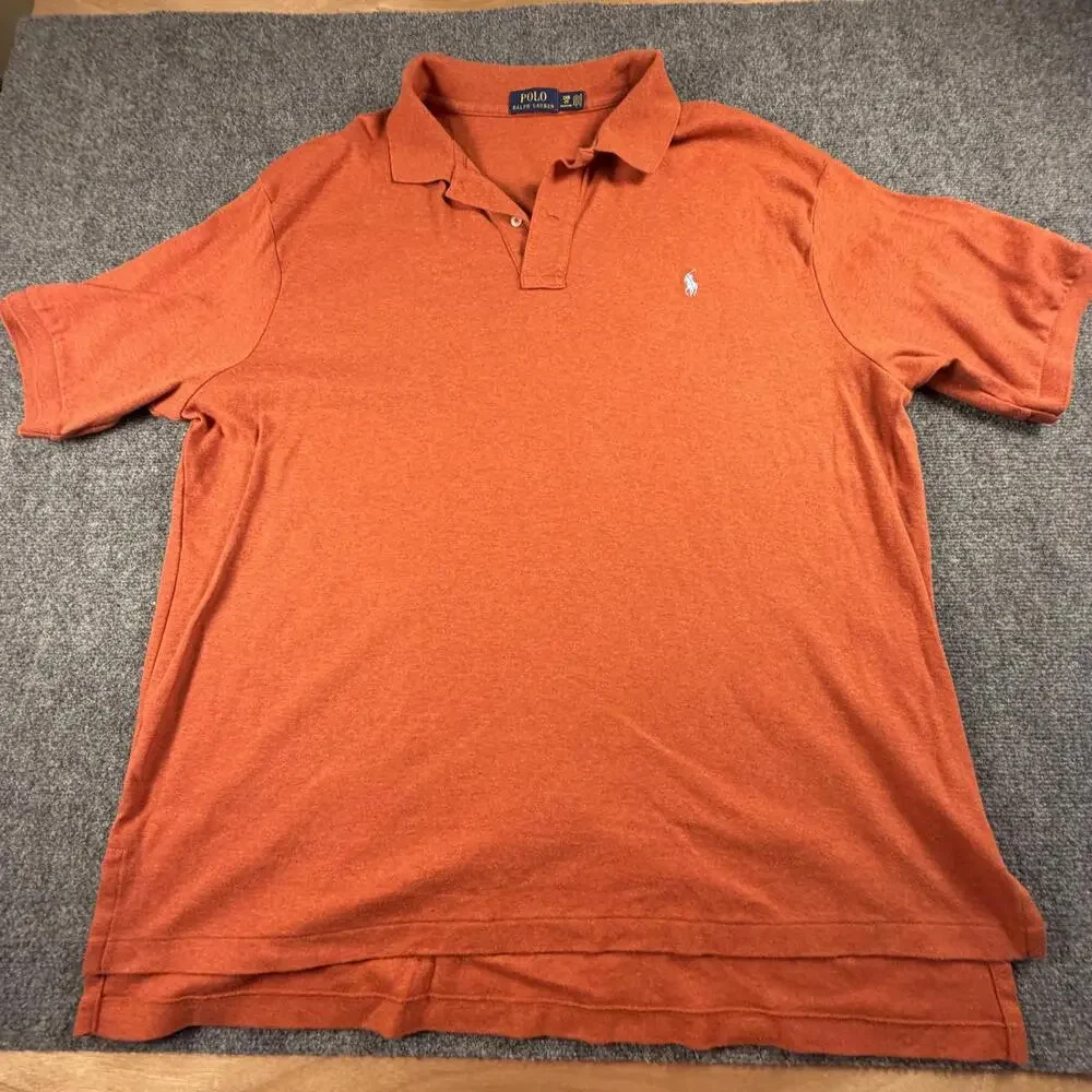 Polo Ralph Lauren Men's Orange Polo Shirt 2XB #1346